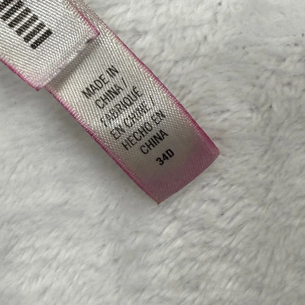 Victoria's Secret VSX Sport Bra Front Zip Padded Geo Print Activewear‎ 34D